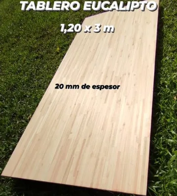 TABLERO EUCALIPTO 122x305x2 cm de espesor