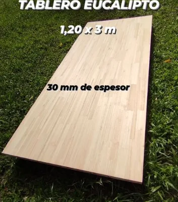 TABLERO EUCALIPTO 122x305x3 cm de espesor