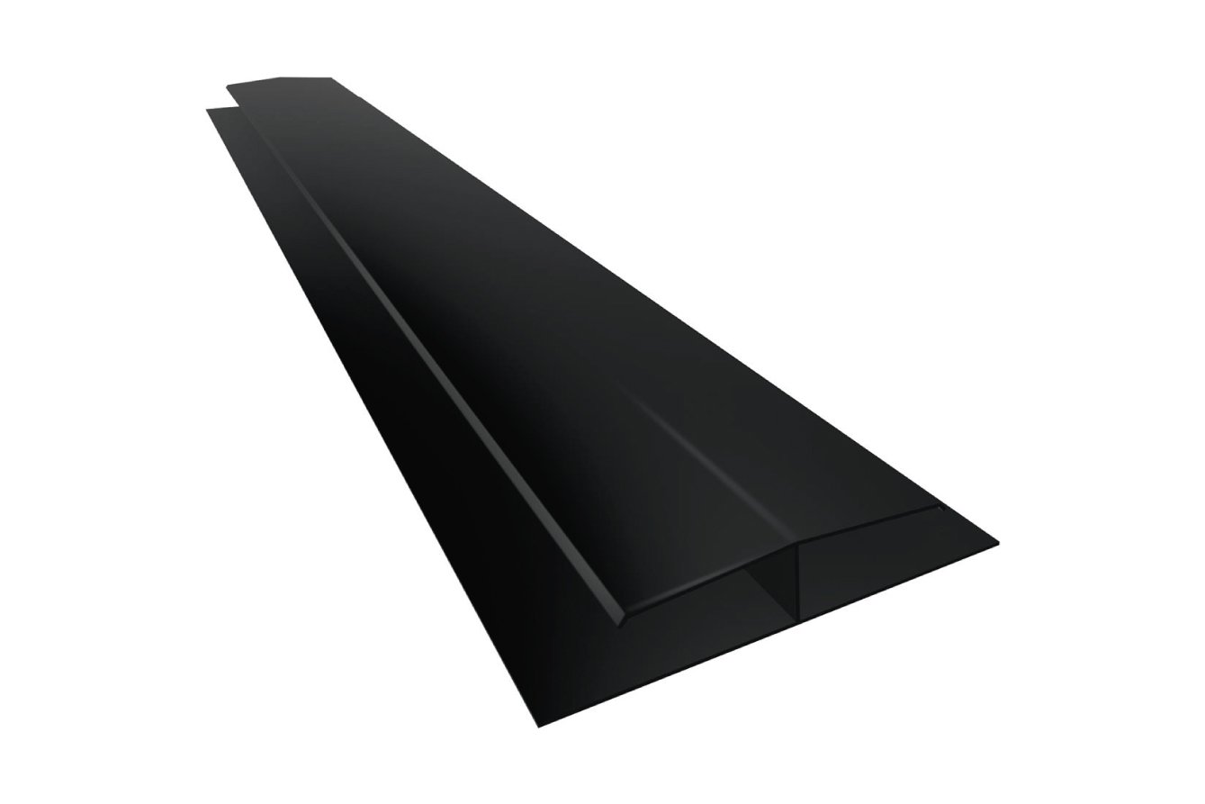 PERFIL Empalme Negro 3 metros de largo para machimbre de 7 mm