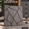 Placa acustica decorativa diseño geometrico GRIS x unidad