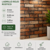Revestimiento PVC Ladrillo Rojo Rustico