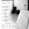 Placa PVC Simil Marmol Calacatta apta para baños y cocinas 122x244x3mm de espesor