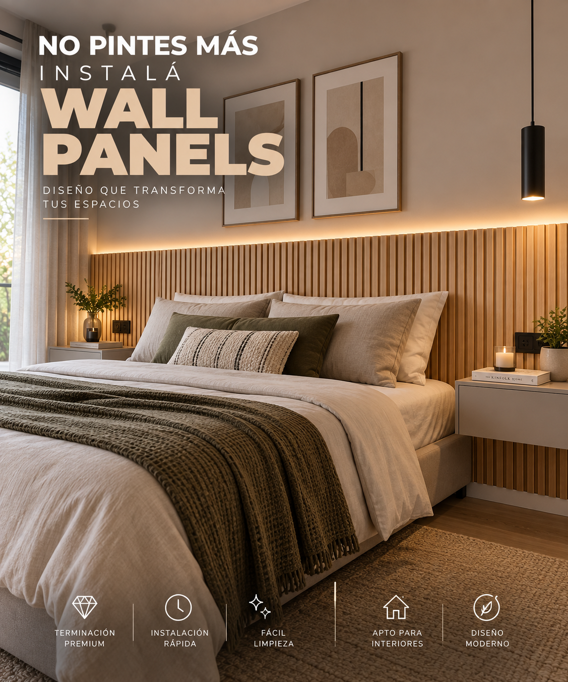 VARILLADO SIMIL MADERA CLARITA PVC INTERIOR - Imagen 2