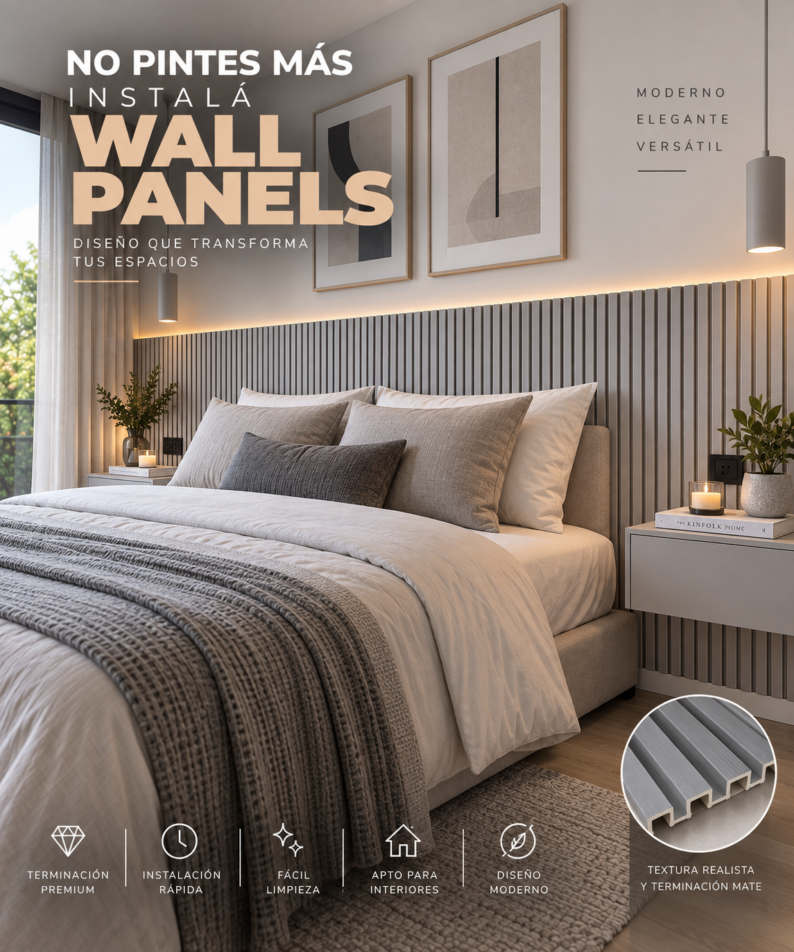 VARILLADO GRIS CLARO PVC INTERIOR