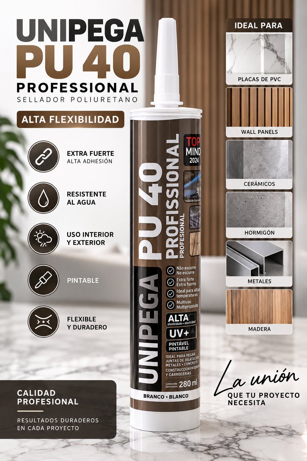 Sellador PU40 Profesional – El adhesivo para tus revestimientos