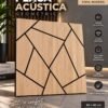 Placa acustica decorativa diseño geometrico simil madera x unidad
