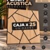 Placa acustica decorativa diseño geometrico simil madera x caja cerrada